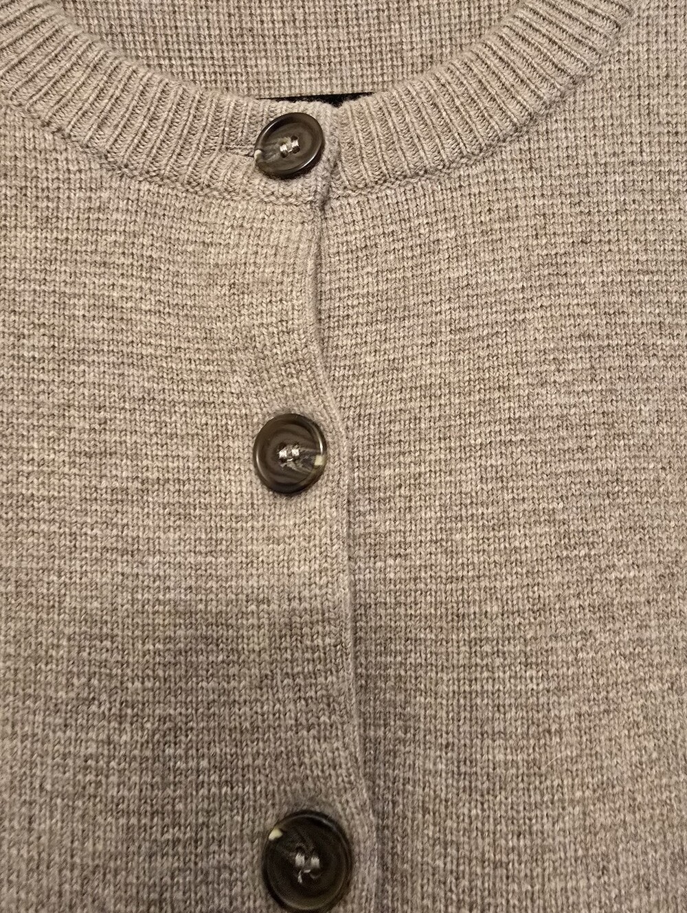 Jenni Kayne Cooper Cardigan, Wool & Cashmere - Taupe, Size M - Picture 8 of 13